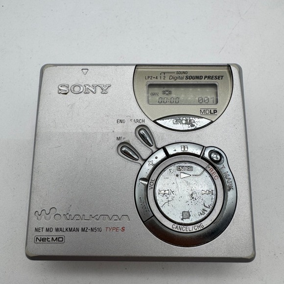 Sony Net MD Walkman MZ-N510 Type-S Portable MiniDisc Player Recorder Tested - Picture 1 of 6